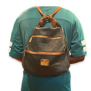 Valentina Emerald Green Pebbled Leather Backpack and Shoulder Bag